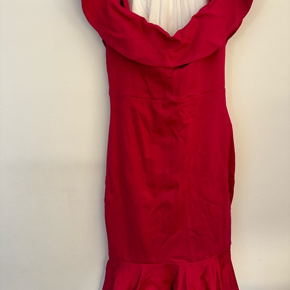 Lulu’s Confidence Boost Off the Shoulder Bodycon Dress in Magenta - L | NWT - Picture 2 of 5